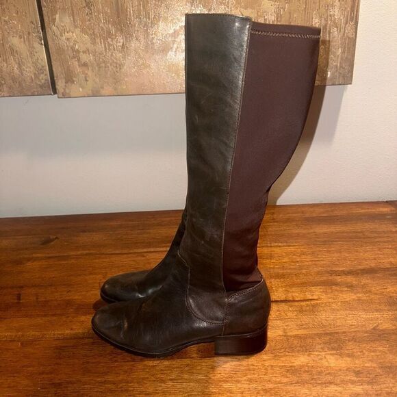 Donald J Pliner Leather Riding Boots - Picture 1 of 7